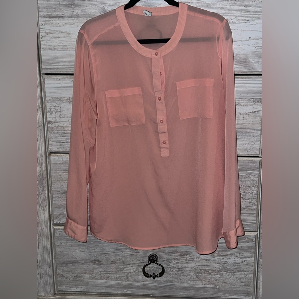 Old Navy sheer button down blouse